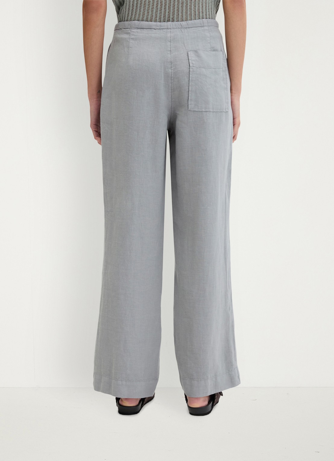 Marc O'Polo Loose fit broek met steekzakken - achterkant quiet sea-0639 / blauw