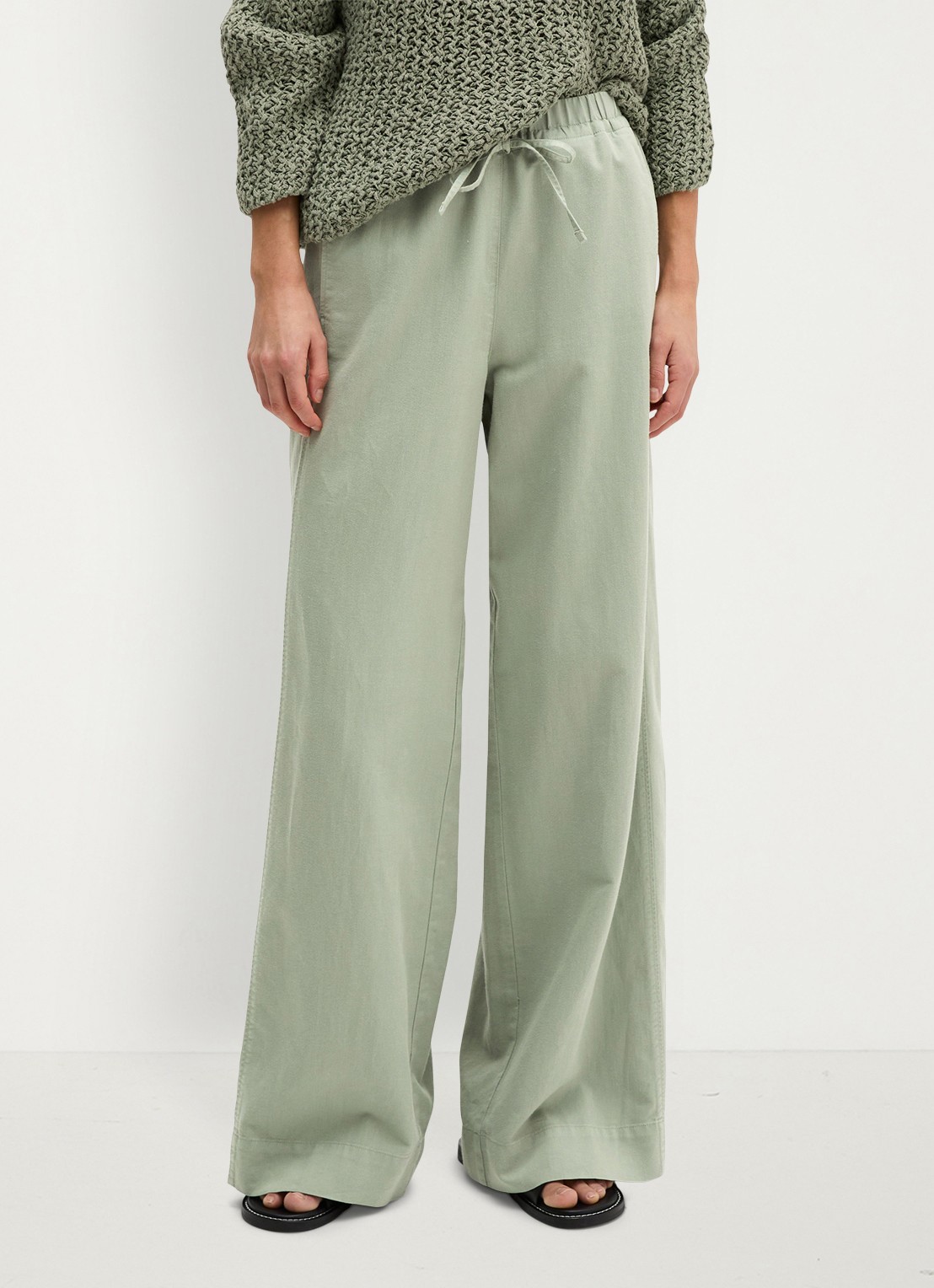 Marc O'Polo Loose fit joggingsbroek in lyocell blend - detail 4 lindegroen