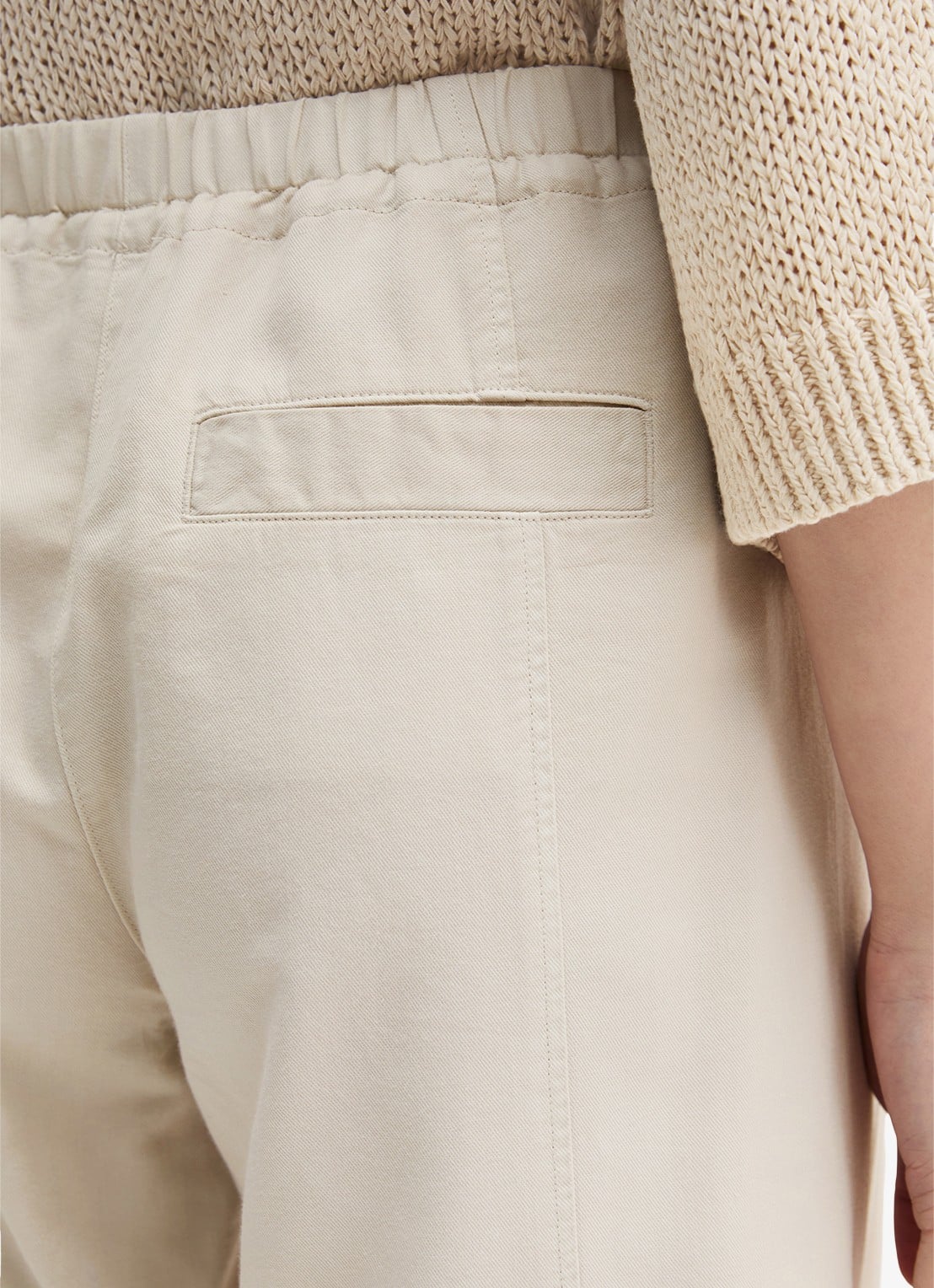 Marc O'Polo Loose fit joggingsbroek in lyocell blend - detail 5 beige