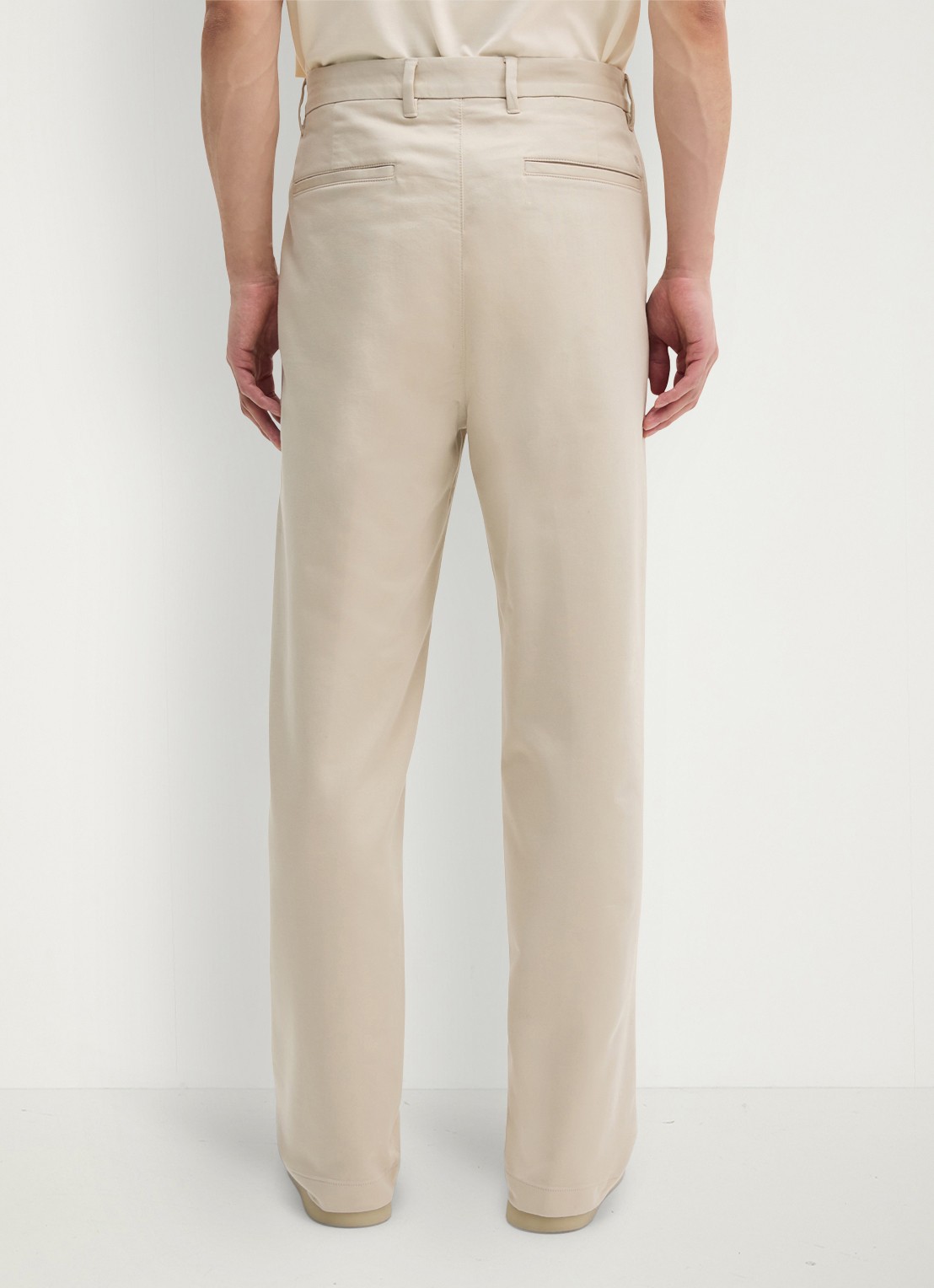 Marc O'Polo Loose fit pantalon met steekzakken - achterkant 3 beige