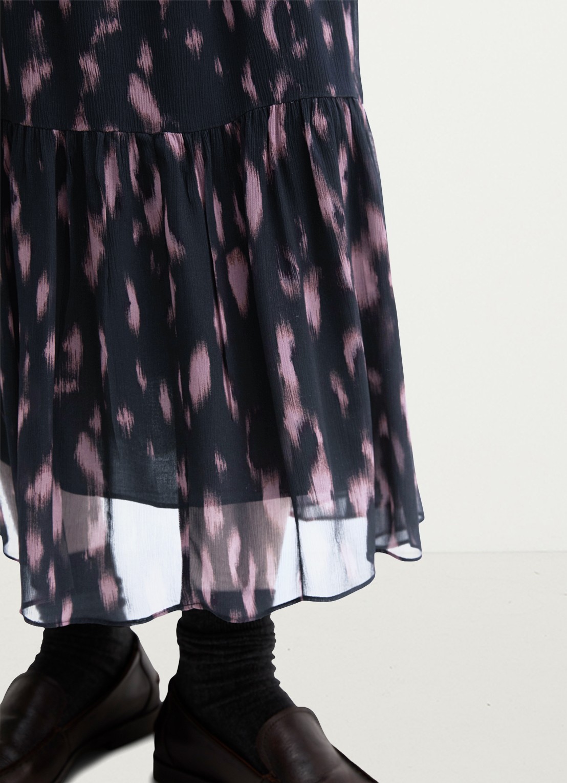 Marc O'Polo Maxi rok met plooien - detail 5 roze