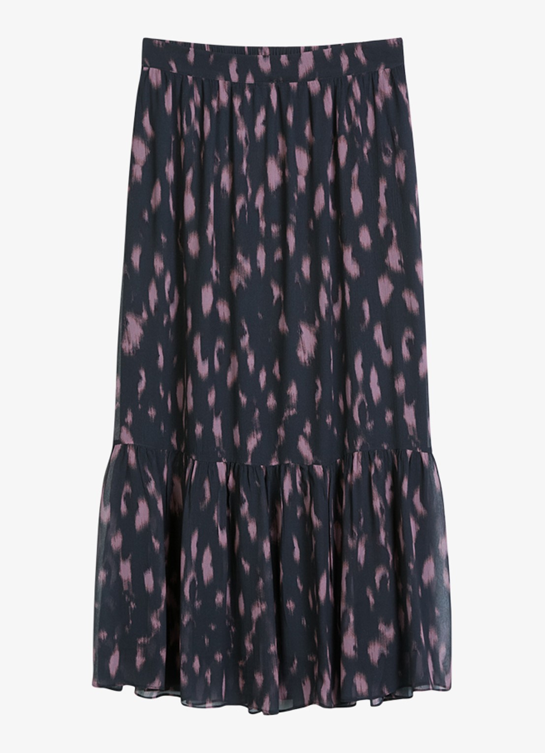Marc O'Polo Maxi rok met plooien - voorkant 2 roze