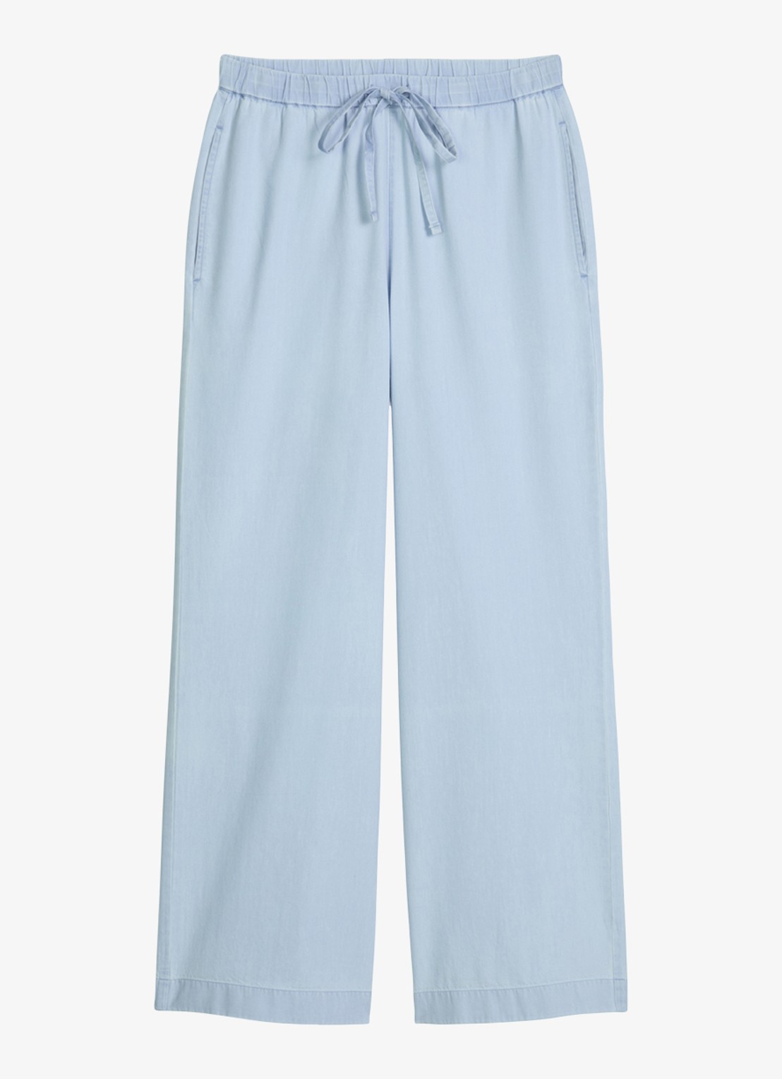 Marc O'Polo Mid waist straight leg fit broek - voorkant 4 light blue multi 02 / blauw