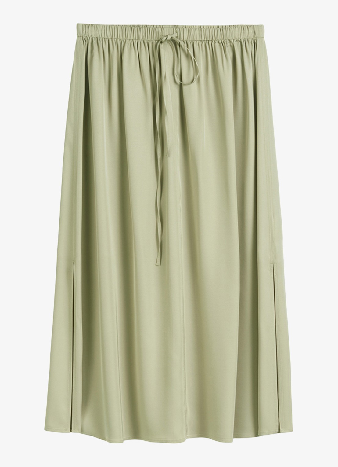 Marc O'Polo Midi rok met plooien - voorkant 4 groen