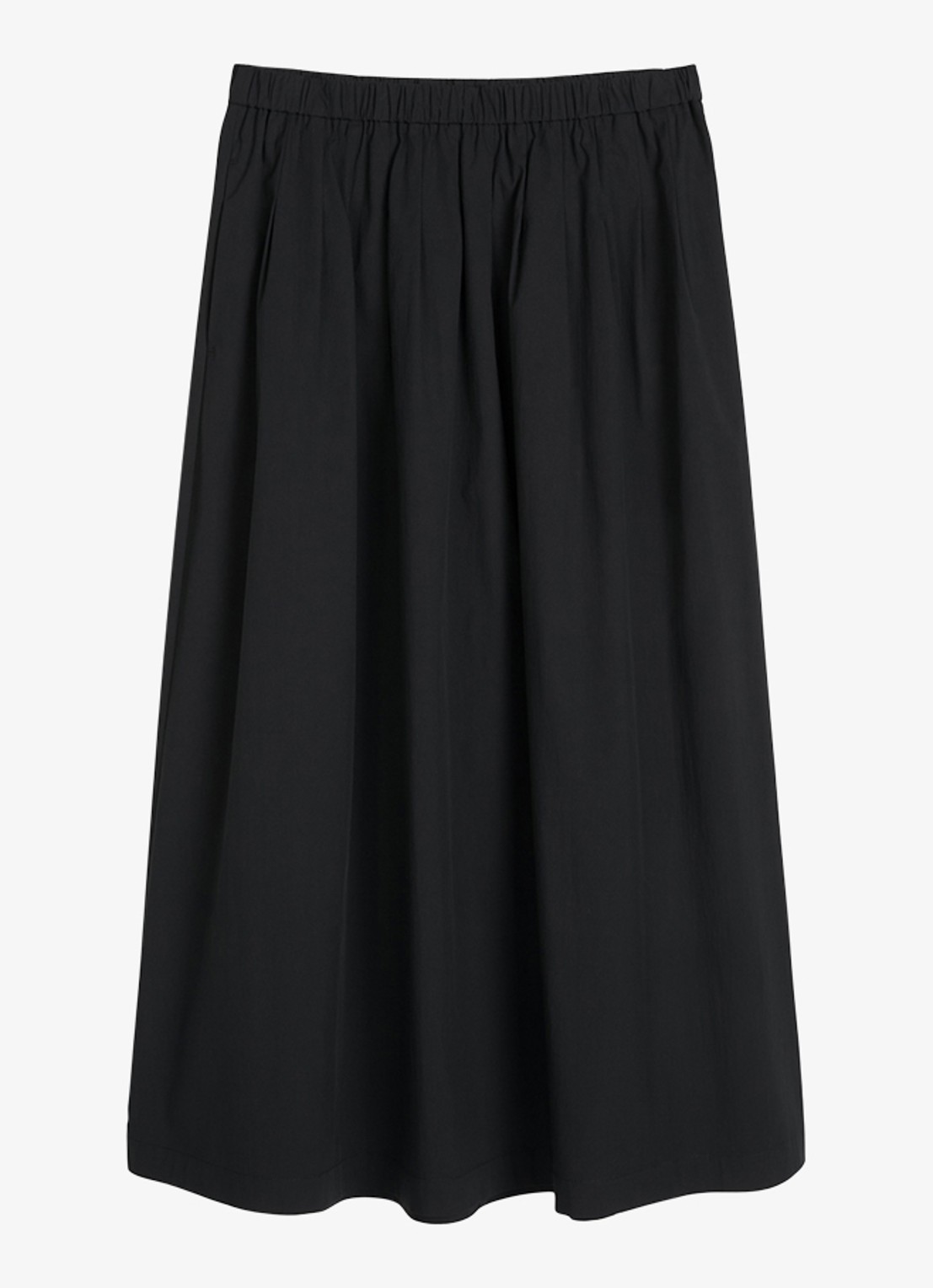Marc O'Polo Midi rok met steekzakken - voorkant 4 zwart