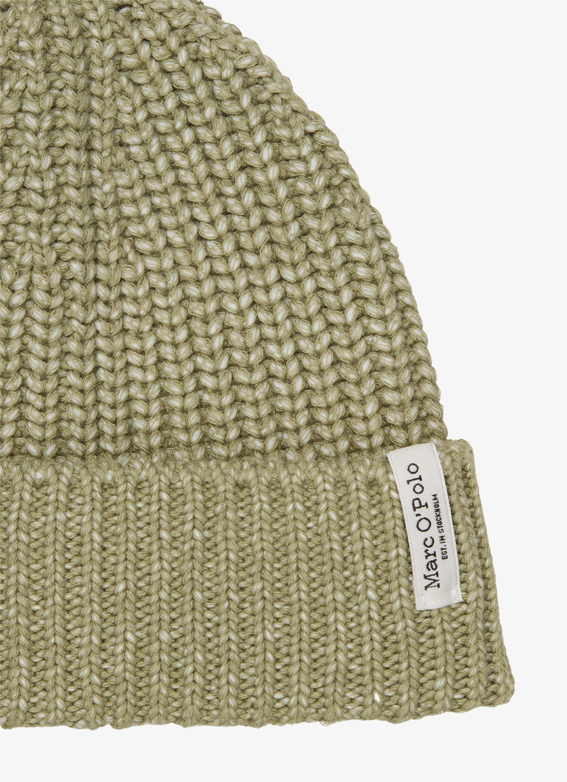 Marc O'Polo Muts met logo - detail 3 lindegroen
