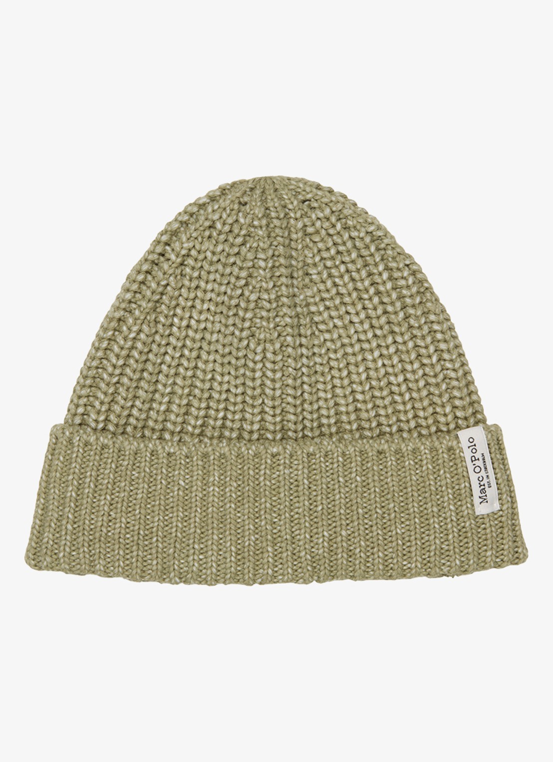 Marc O'Polo Muts met logo - voorkant lindegroen