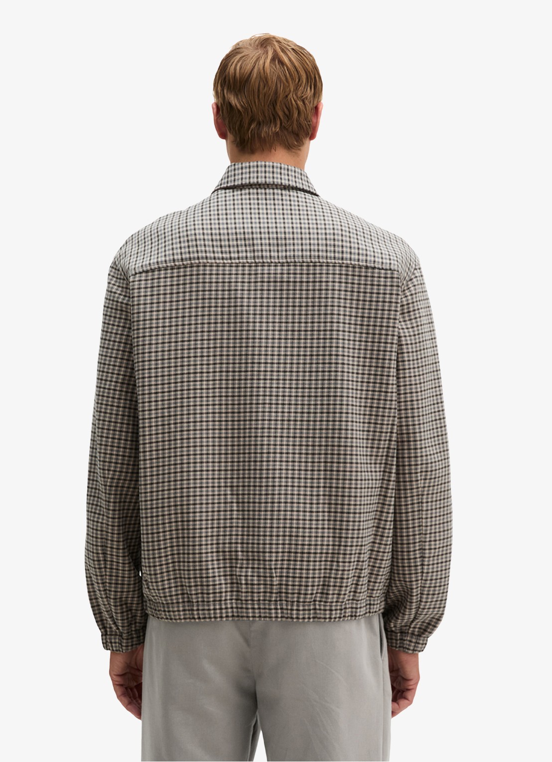 Marc O'Polo Overshirt met ruitdessin  - achterkant 3 bruin