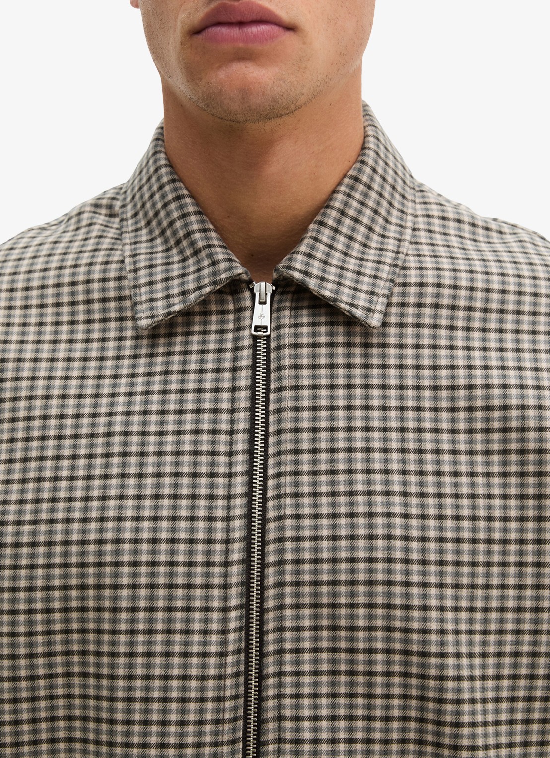 Marc O'Polo Overshirt met ruitdessin  - detail 5 bruin