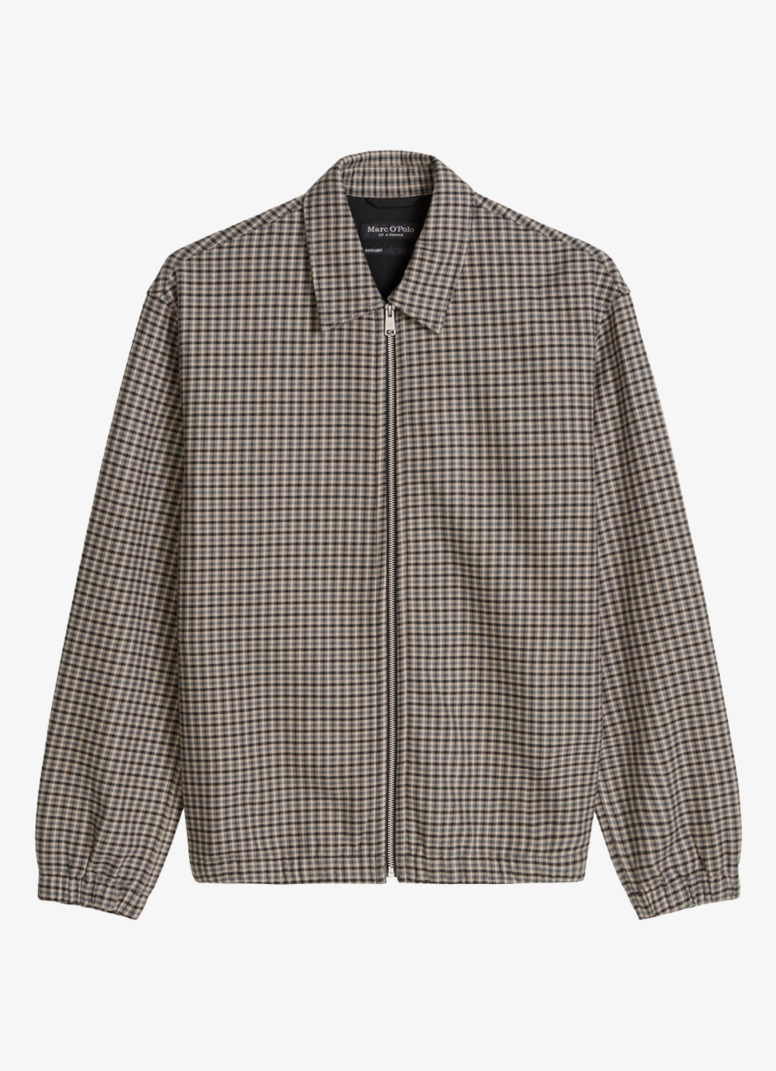Marc O'Polo Overshirt met ruitdessin  - voorkant bruin