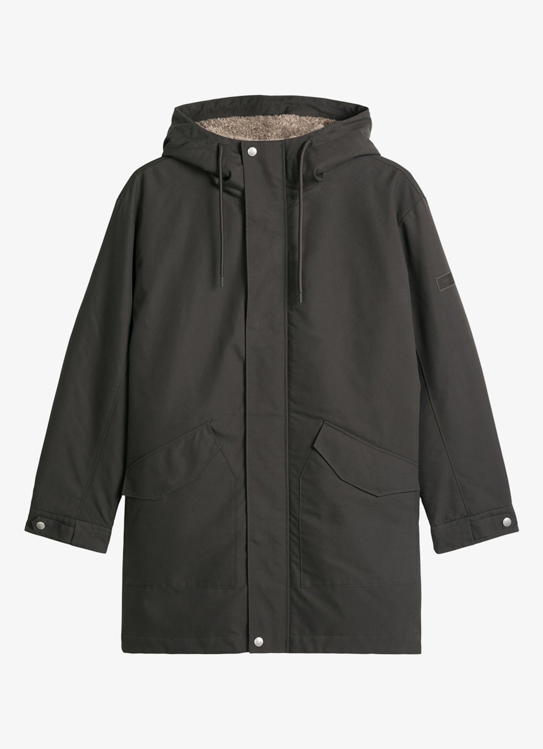 Marc O'Polo Parka met capuchon - voorkant donkergrijs
