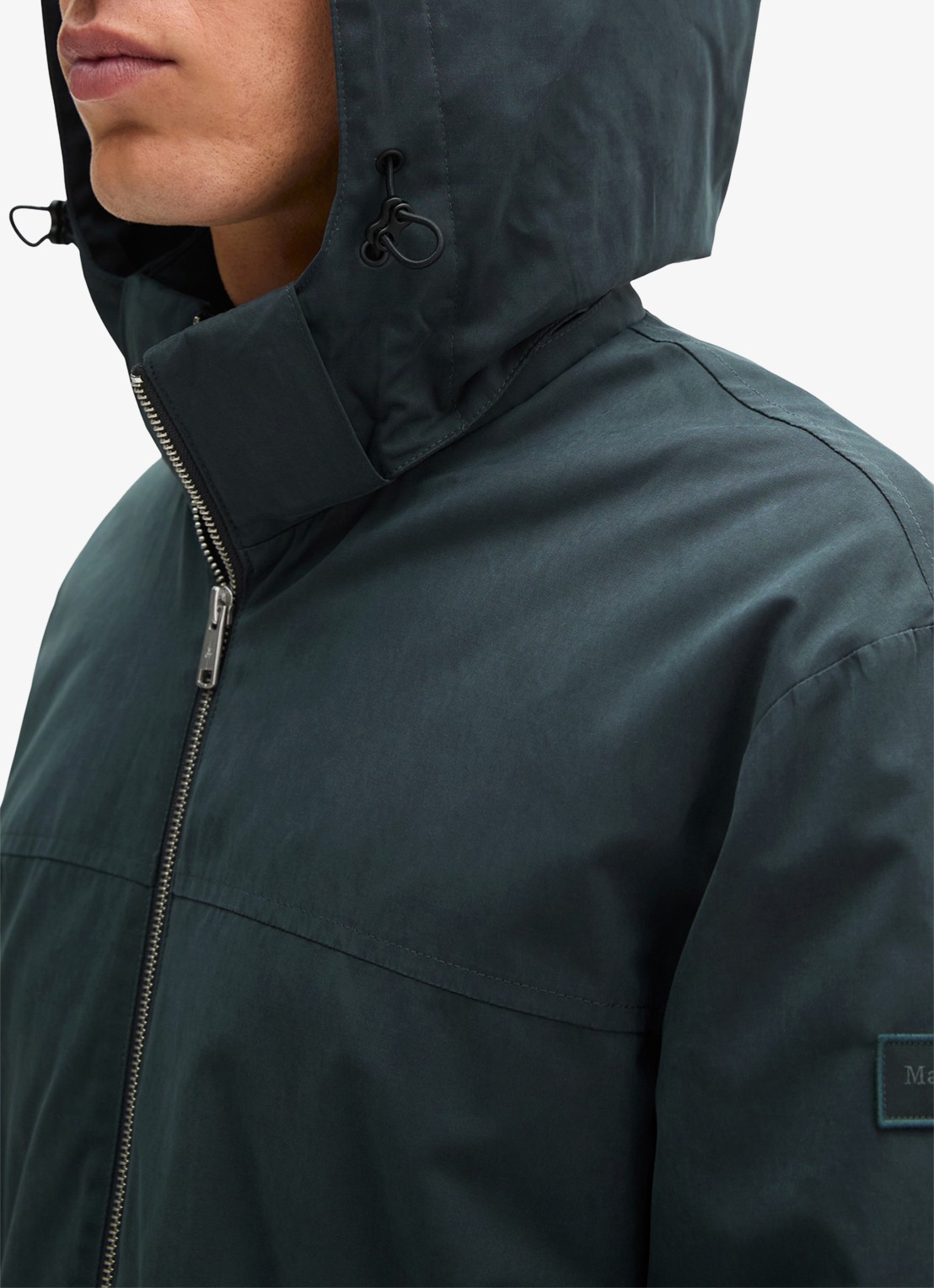 Marc O'Polo Parka met steekzakken - detail 2 blauwgrijs