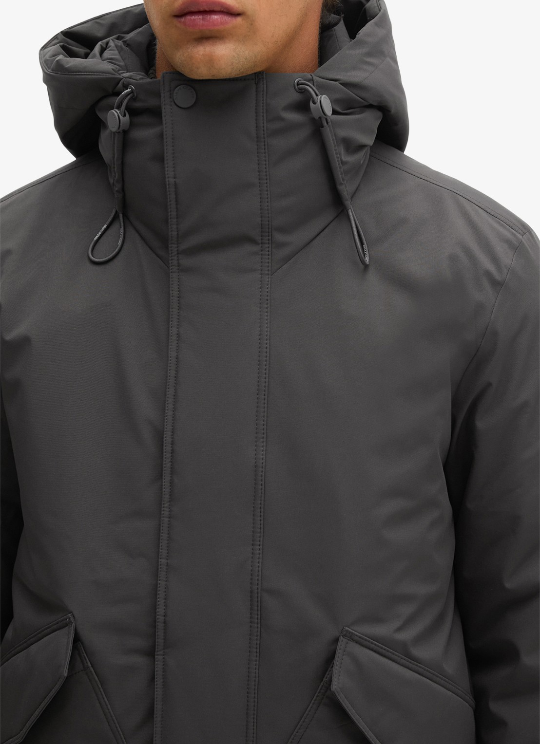Marc O'Polo Parka met steekzakken - detail 5 donkergrijs