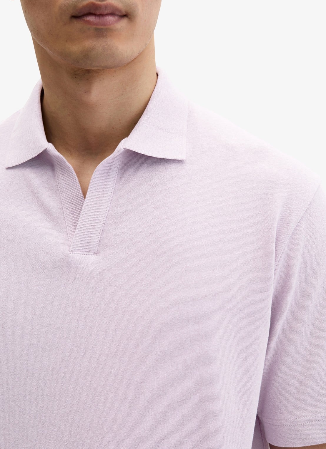 Marc O'Polo Polo in linnenblend - detail 4 lila