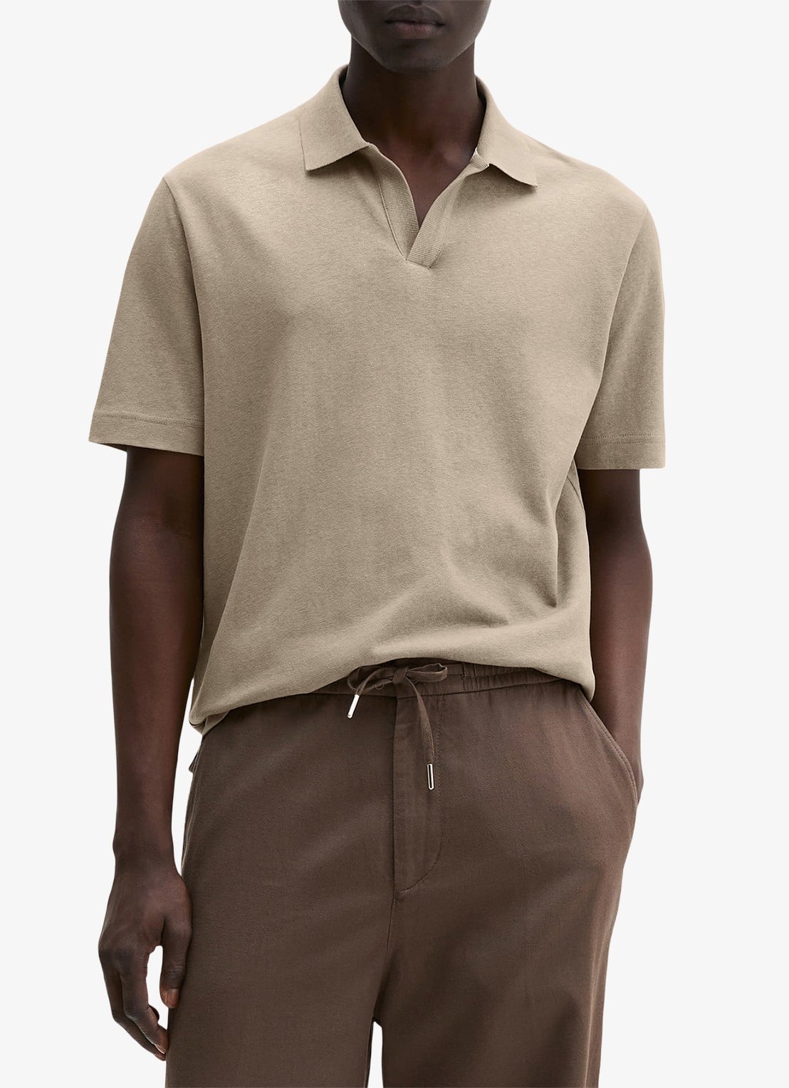 Marc O'Polo Polo in linnenblend - detail 4 beige