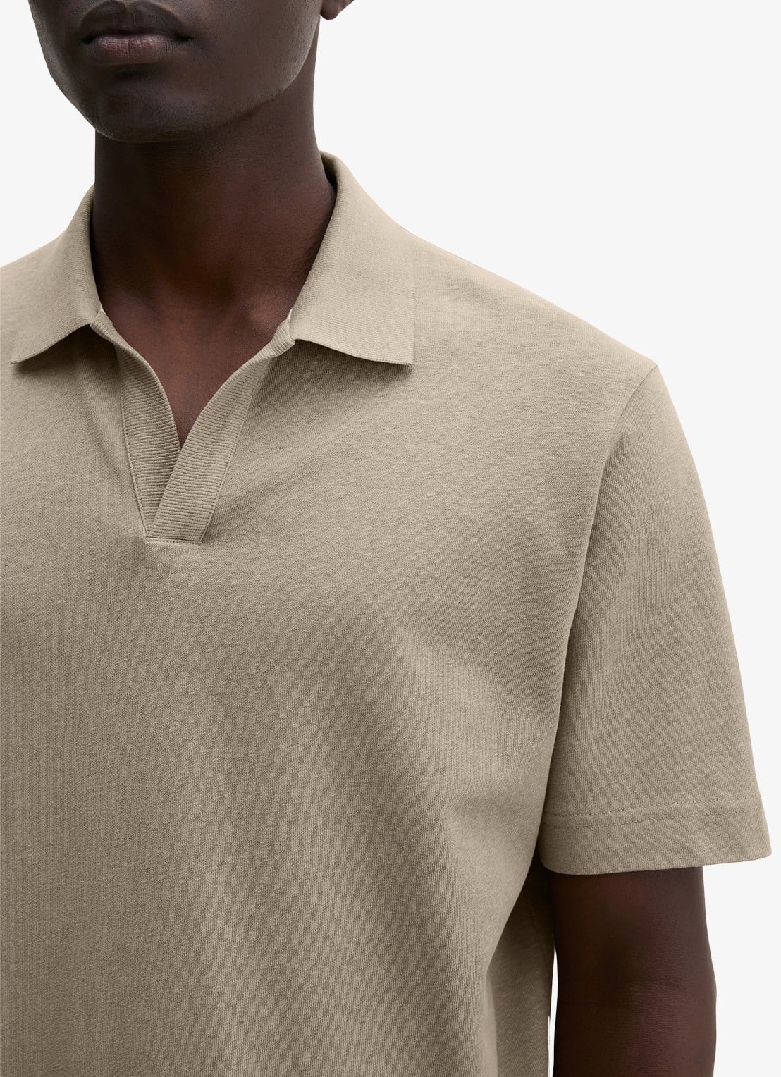Marc O'Polo Polo in linnenblend - detail 5 beige