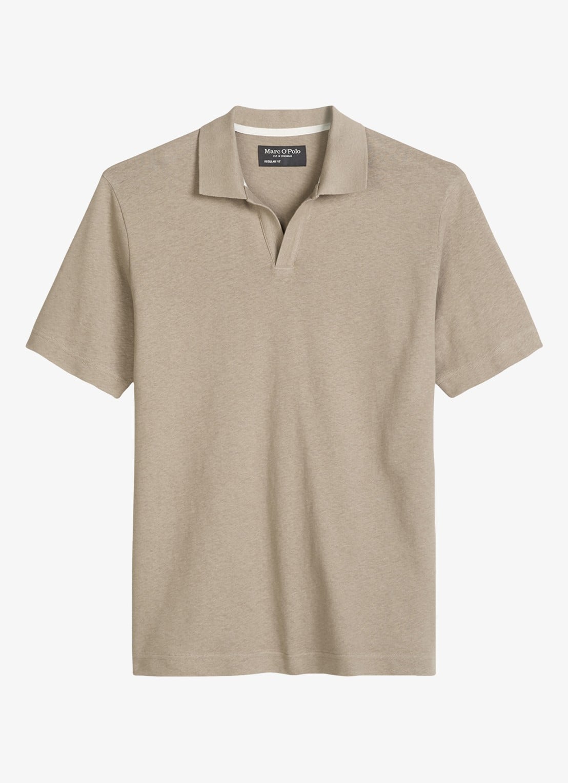 Marc O'Polo Polo in linnenblend - voorkant 2 beige