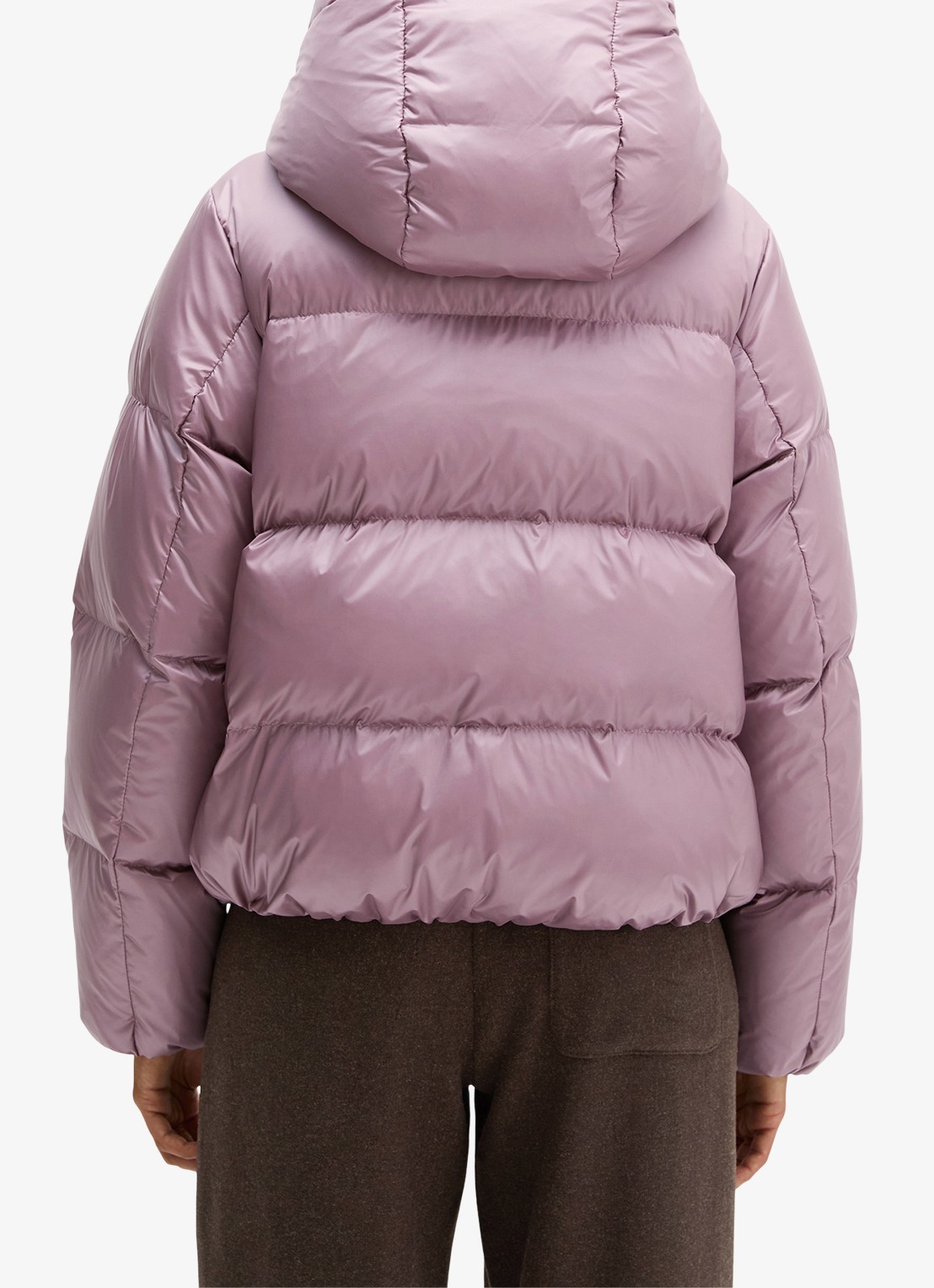 Marc O'Polo Puffer jack met capuchon met steekzakken - achterkant 3 oudroze