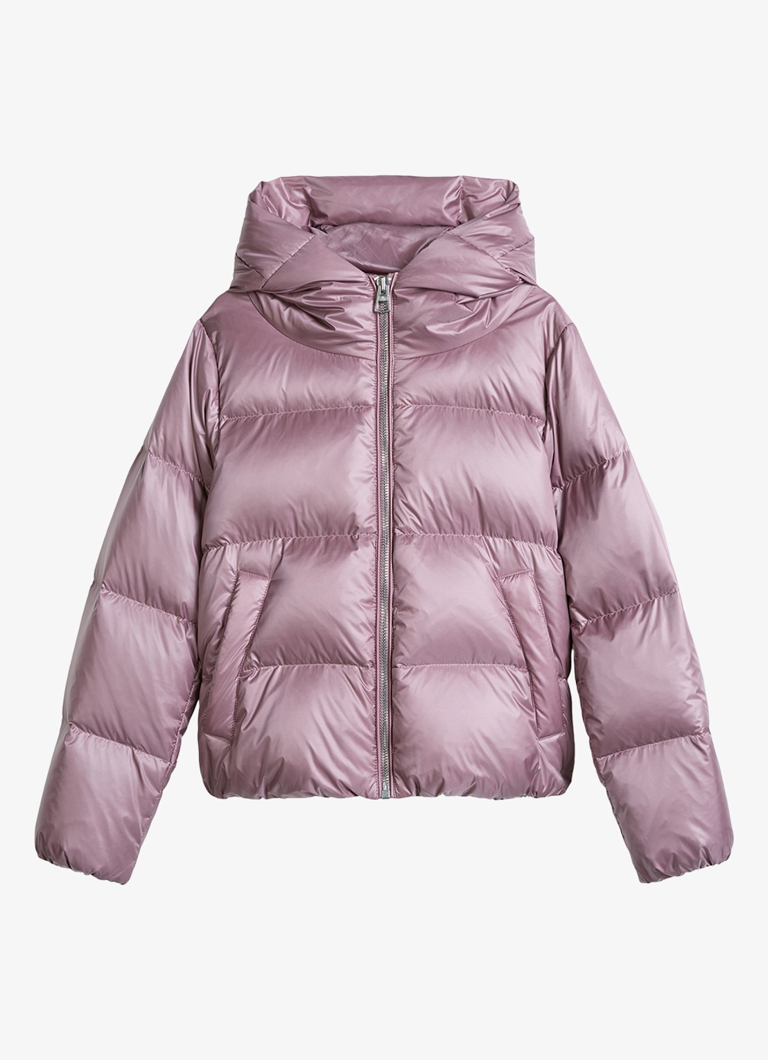 Marc O'Polo Puffer jack met capuchon met steekzakken - voorkant 4 oudroze