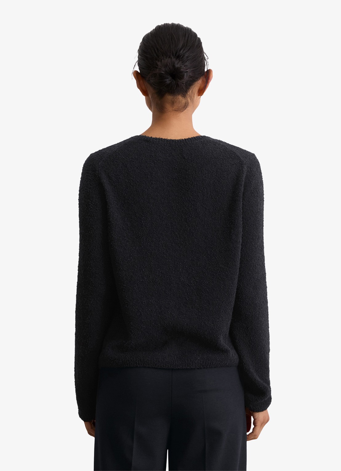 Marc O'Polo Pullover in lama wolblend - achterkant donkerblauw