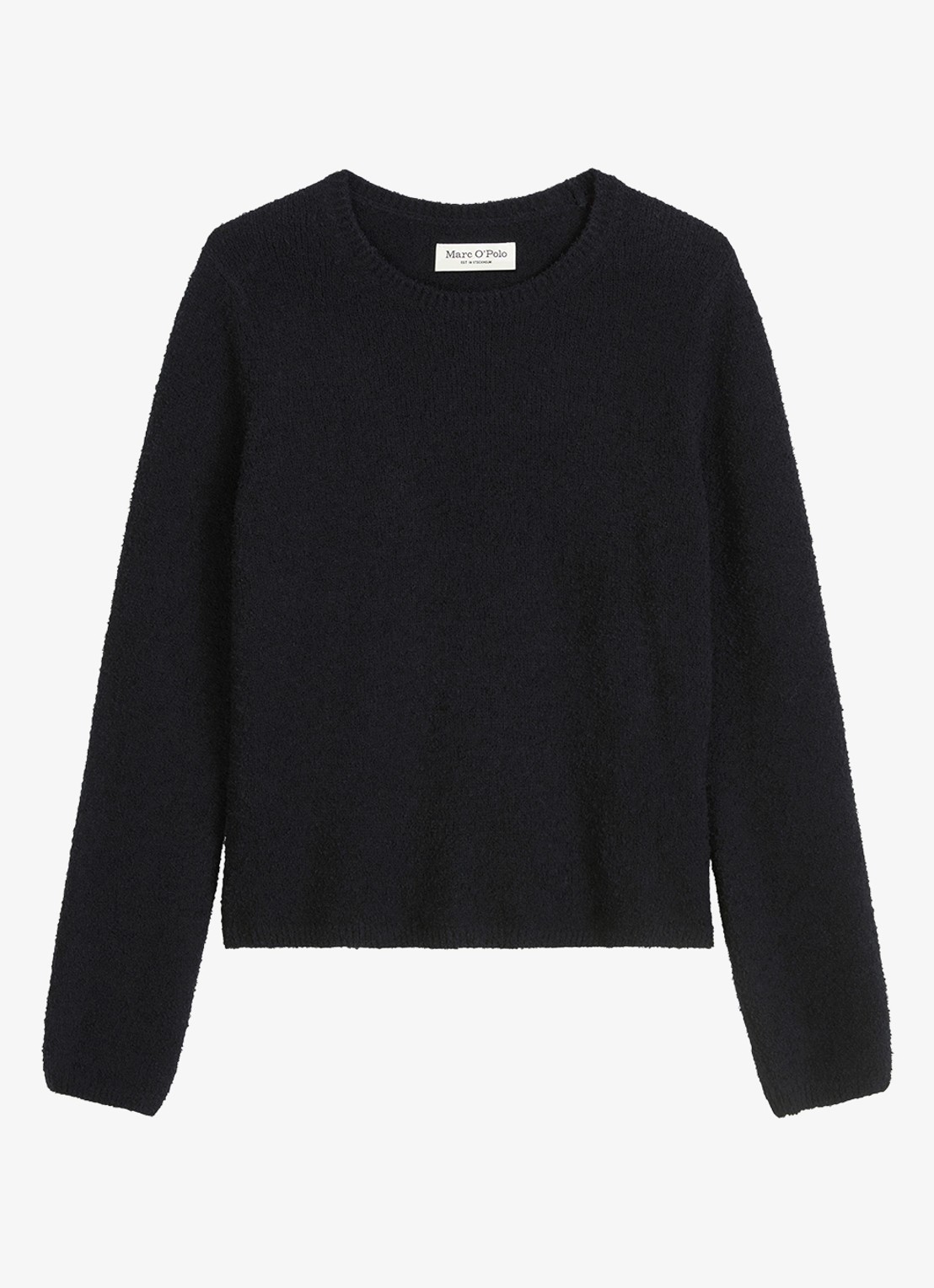 Marc O'Polo Pullover in lama wolblend - voorkant 4 donkerblauw