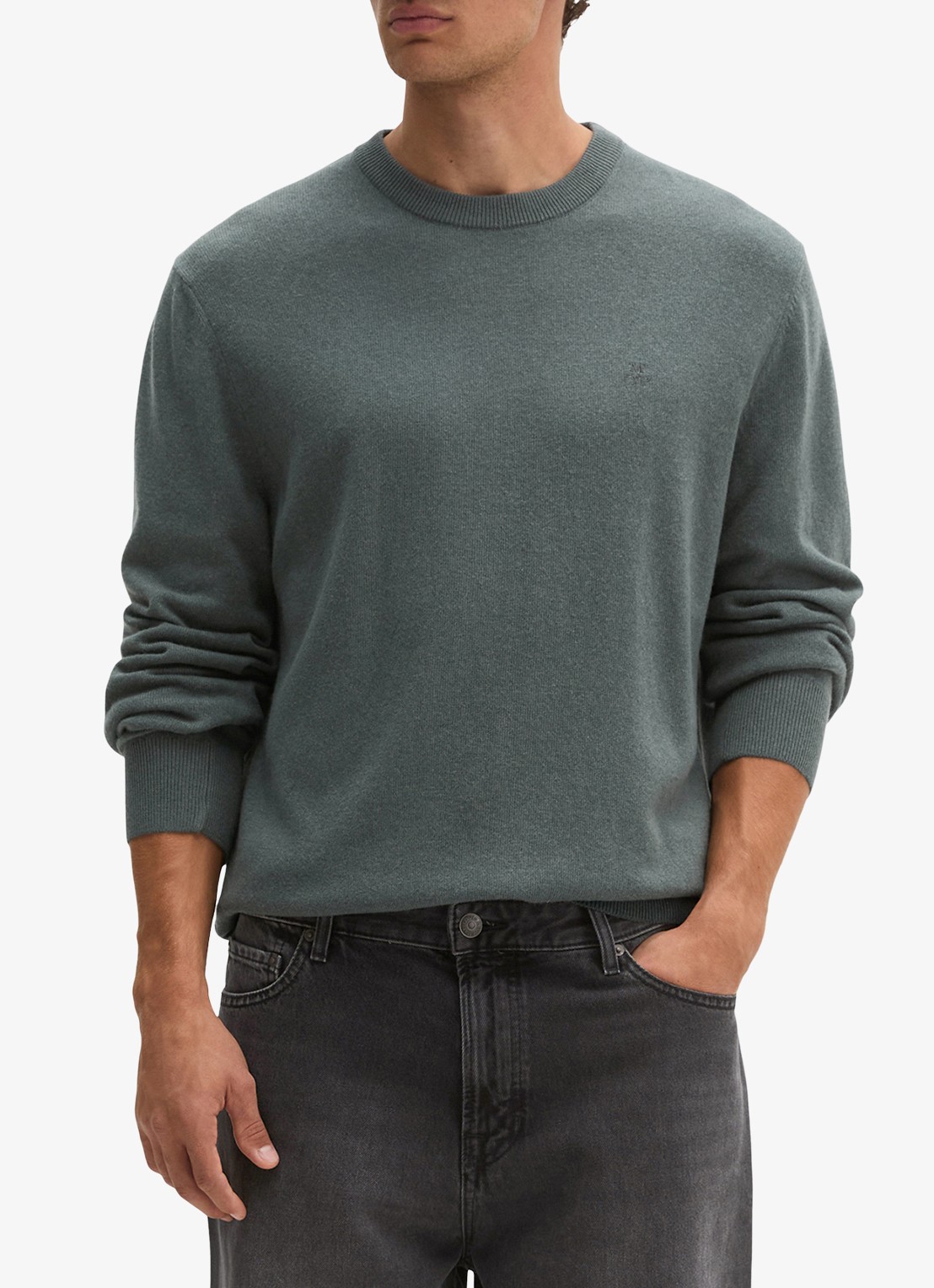Marc O'Polo Pullover in wolblend  - detail 3 grijs