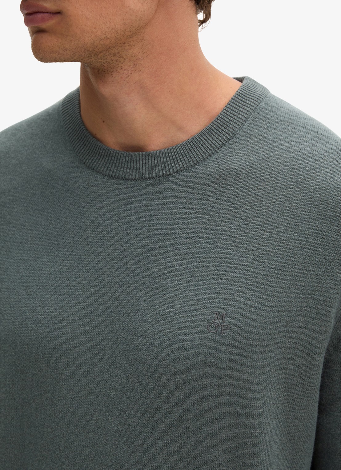 Marc O'Polo Pullover in wolblend  - detail 4 grijs