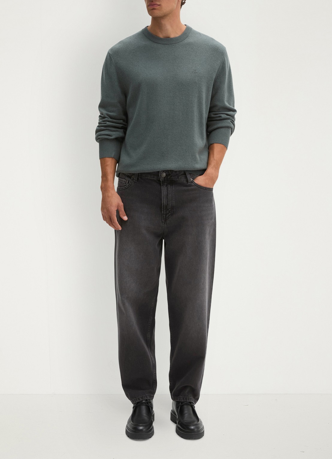 Marc O'Polo Pullover in wolblend  - voorkant 2 grijs