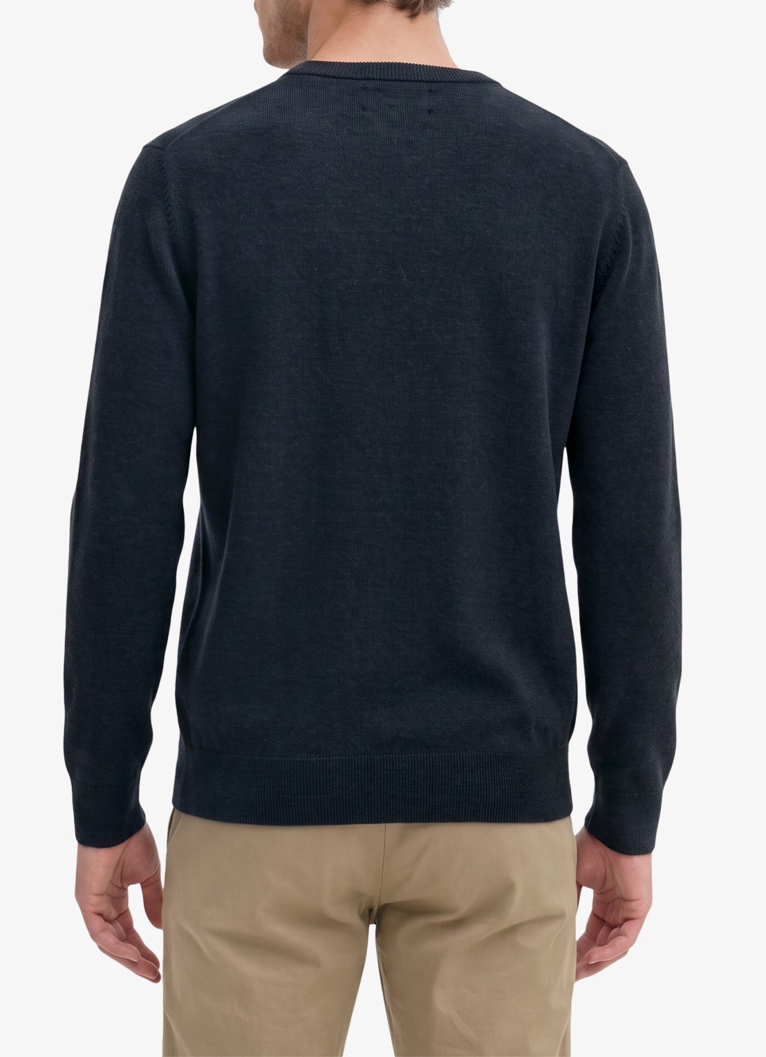 Marc O'Polo Pullover in wolblend  - achterkant 5 donkerblauw