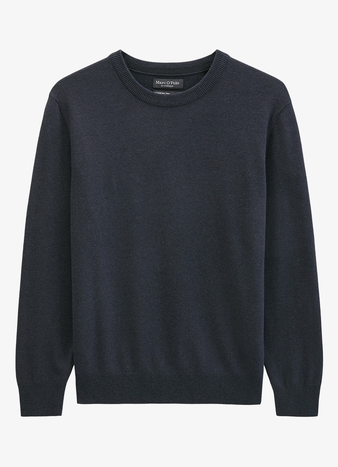 Marc O'Polo Pullover in wolblend  - voorkant donkerblauw