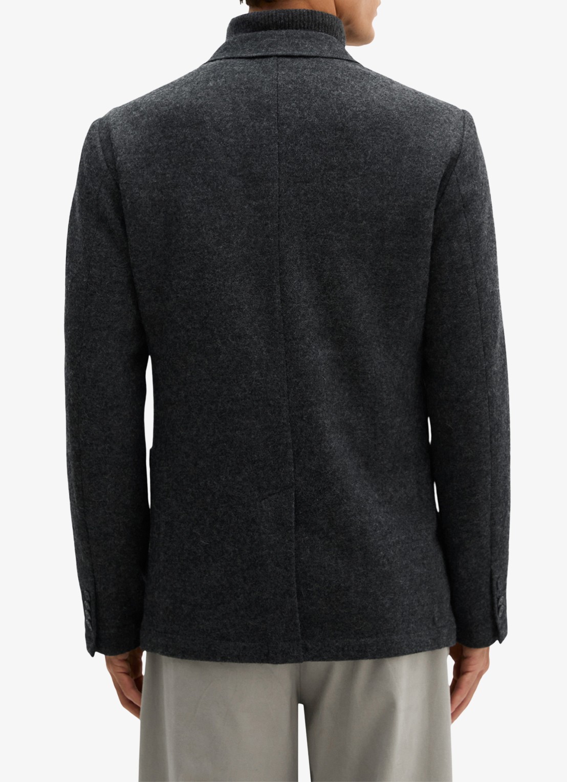 Marc O'Polo Regular fit colbert met steekzakken - achterkant 5 donkergrijs