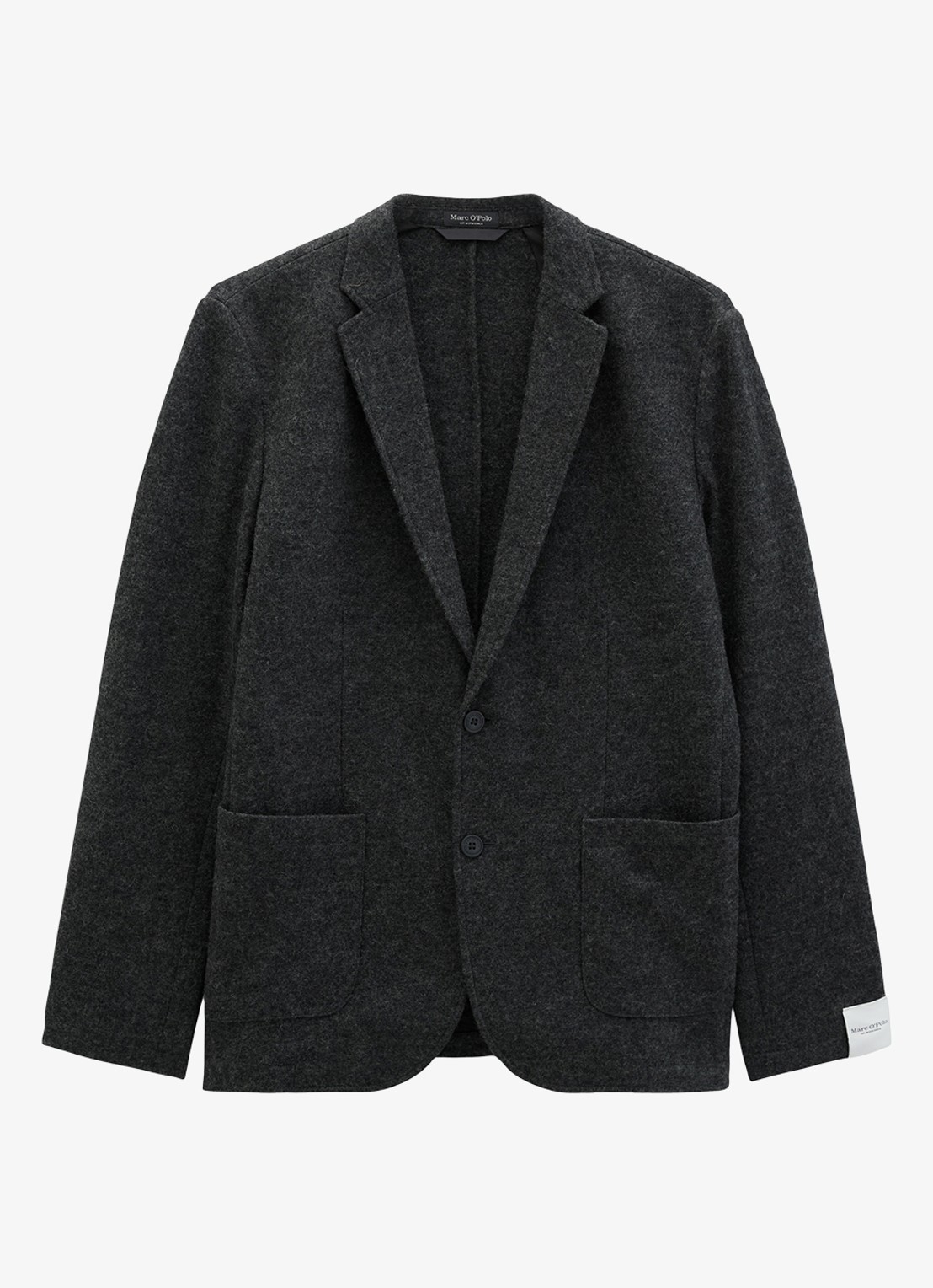 Marc O'Polo Regular fit colbert met steekzakken - voorkant donkergrijs