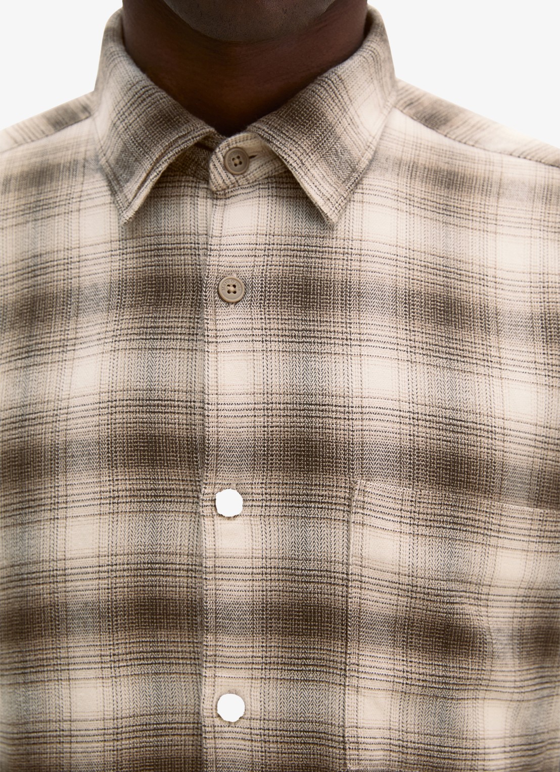 Marc O'Polo Regular fit overhemd met ruitdessin  - detail 2 bruin