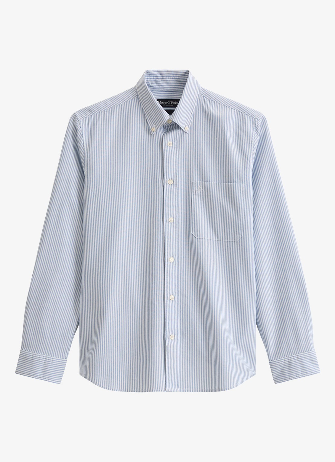 Marc O'Polo Regular fit overhemd met streepprint - voorkant lichtblauw