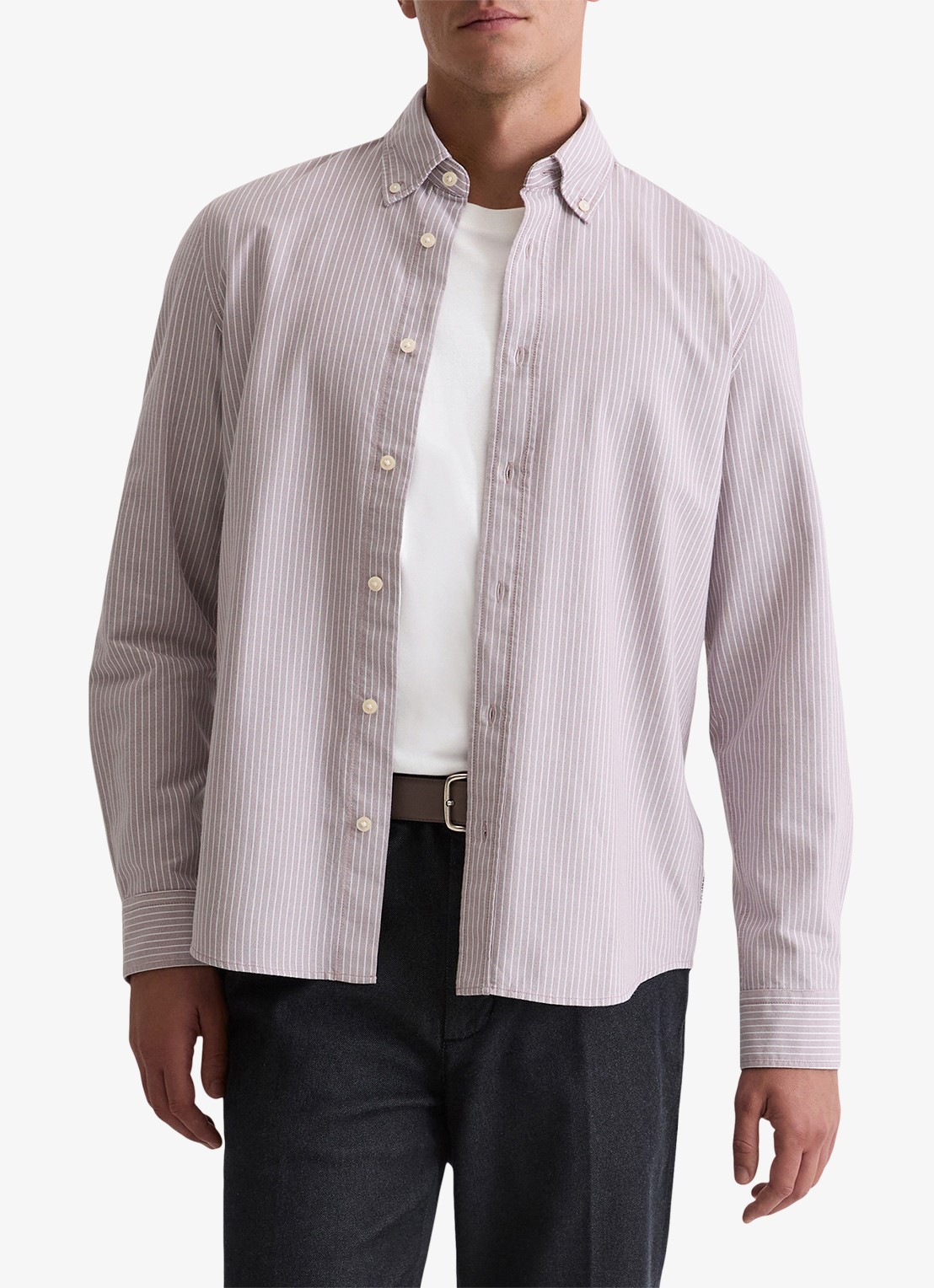 Marc O'Polo Regular fit overhemd met streepprint - detail 4 violet