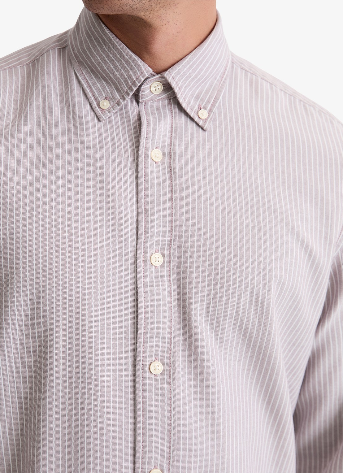 Marc O'Polo Regular fit overhemd met streepprint - detail 5 violet