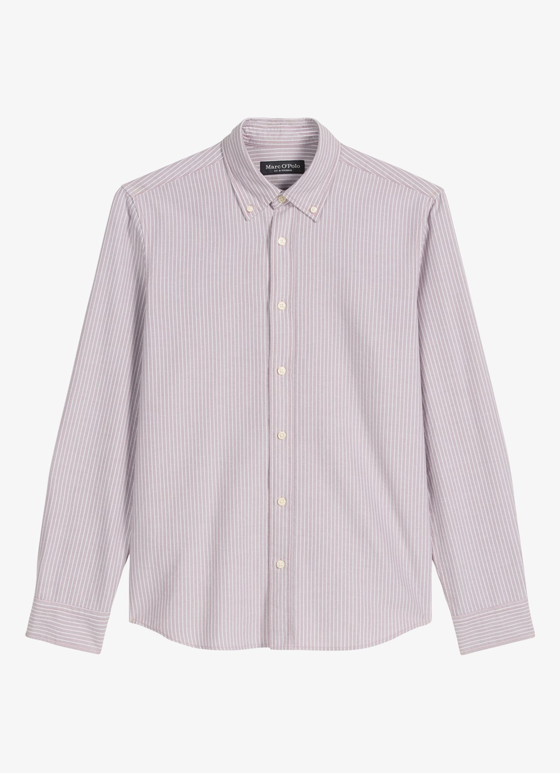 Marc O'Polo Regular fit overhemd met streepprint - voorkant 2 violet