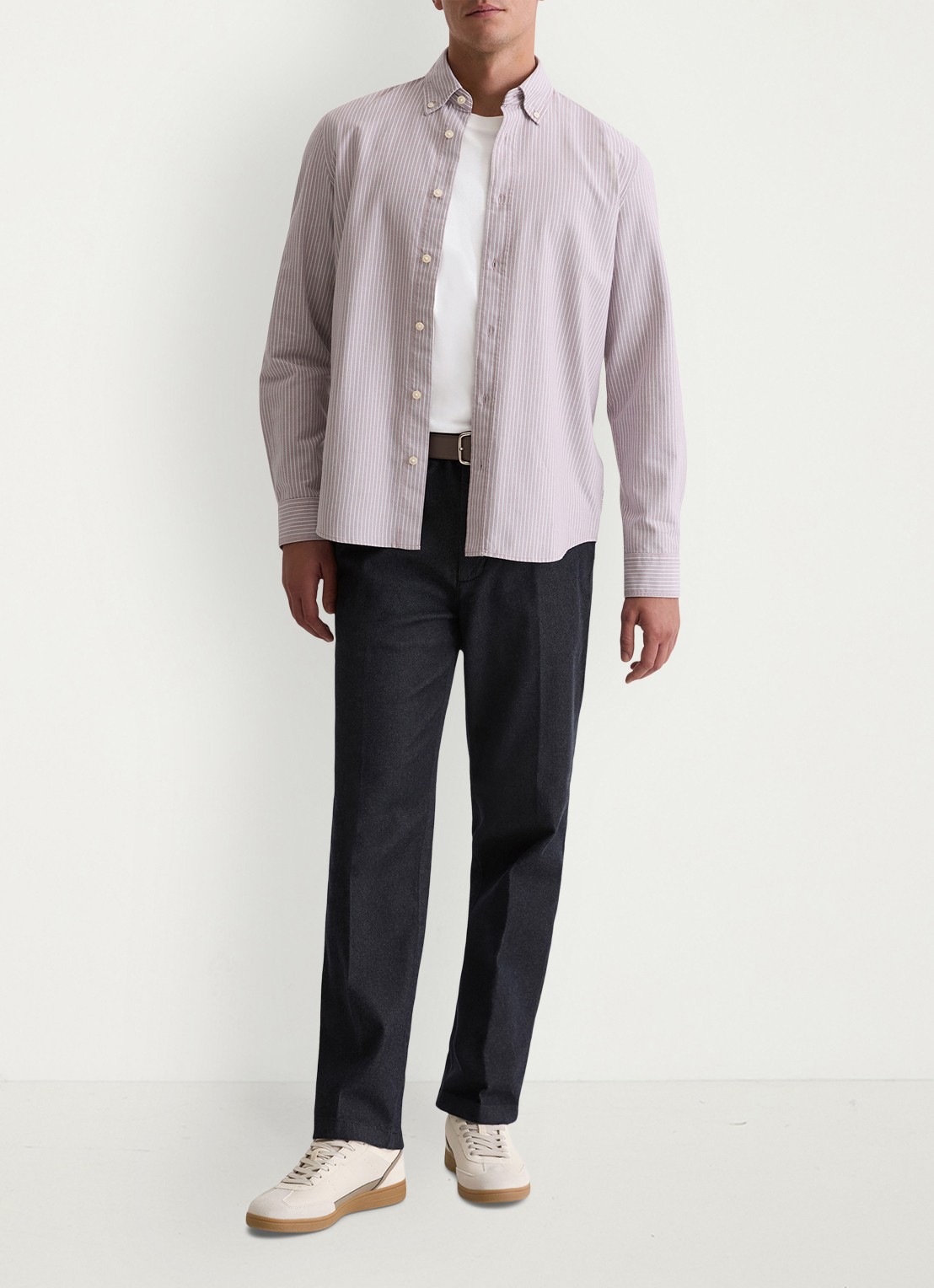 Marc O'Polo Regular fit overhemd met streepprint - voorkant 3 violet