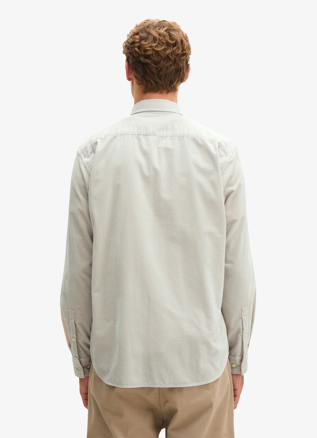 Marc O'Polo Regular fit overhemd van corduroy  - achterkant 5 creme