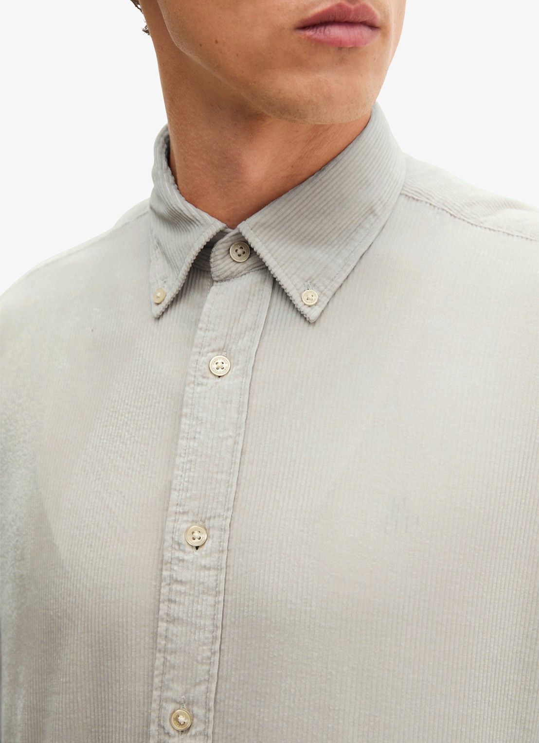 Marc O'Polo Regular fit overhemd van corduroy  - detail 2 creme