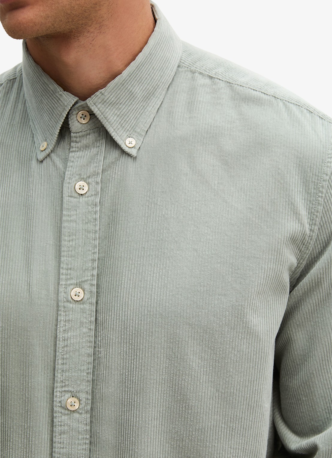 Marc O'Polo Regular fit overhemd van corduroy  - detail 2 mint