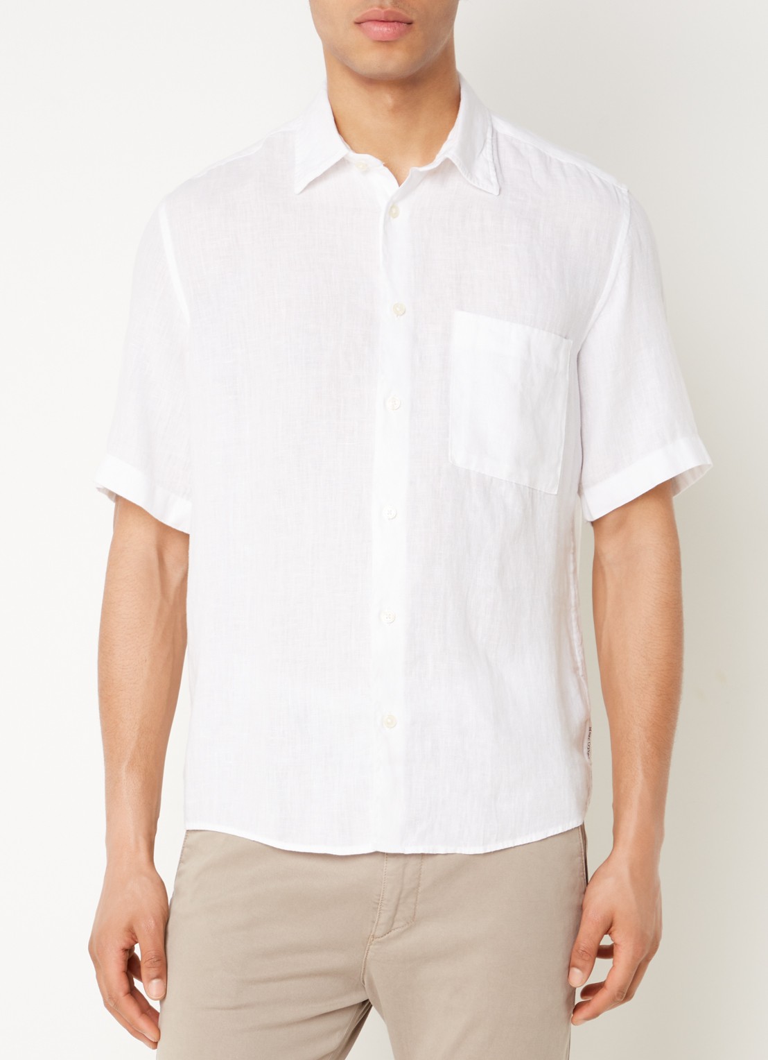 Marc O'Polo Regular fit overhemd van linnen - detail 6 wit