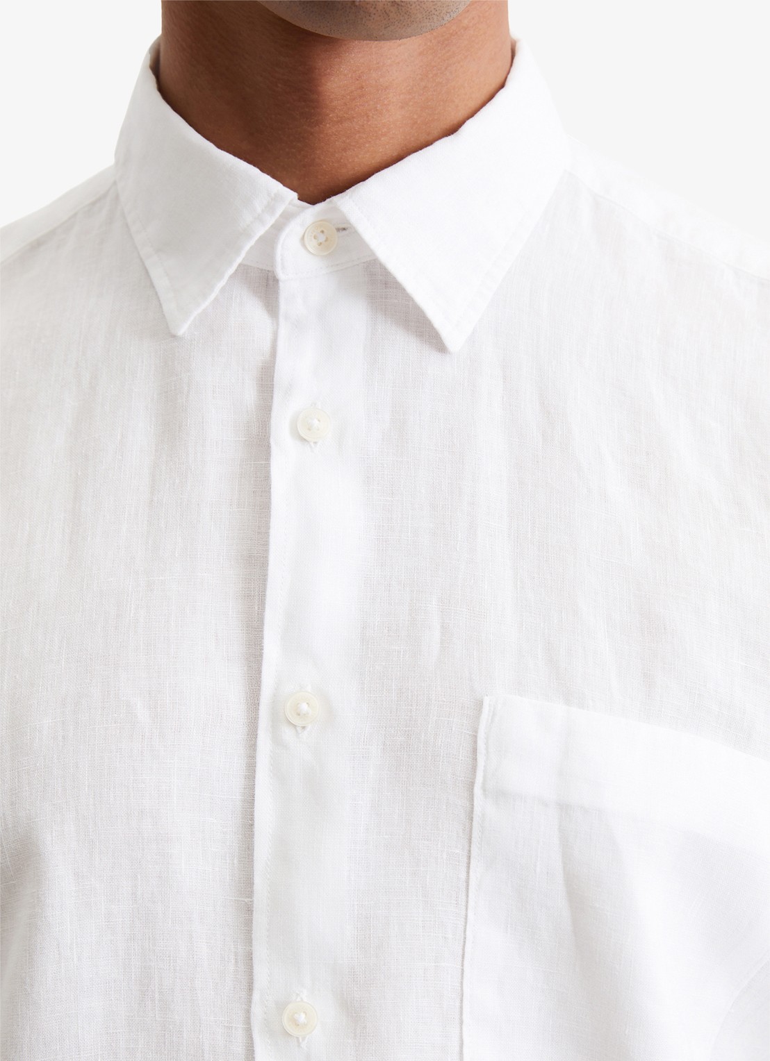 Marc O'Polo Regular fit overhemd van linnen - detail 5 wit