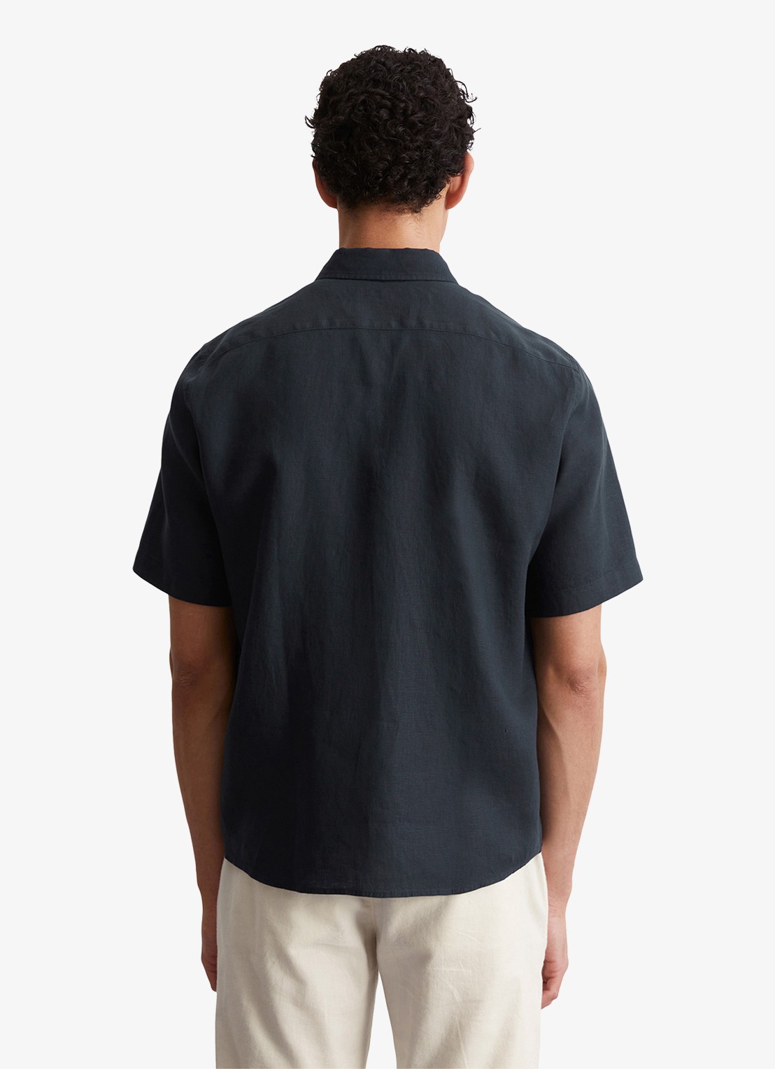 Marc O'Polo Regular fit overhemd van linnen - achterkant 2 dark navy-898 / blauw