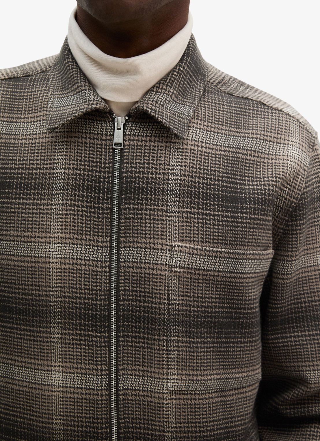 Marc O'Polo Regular fit overshirt met ruitdessin  - detail 5 donkerbruin