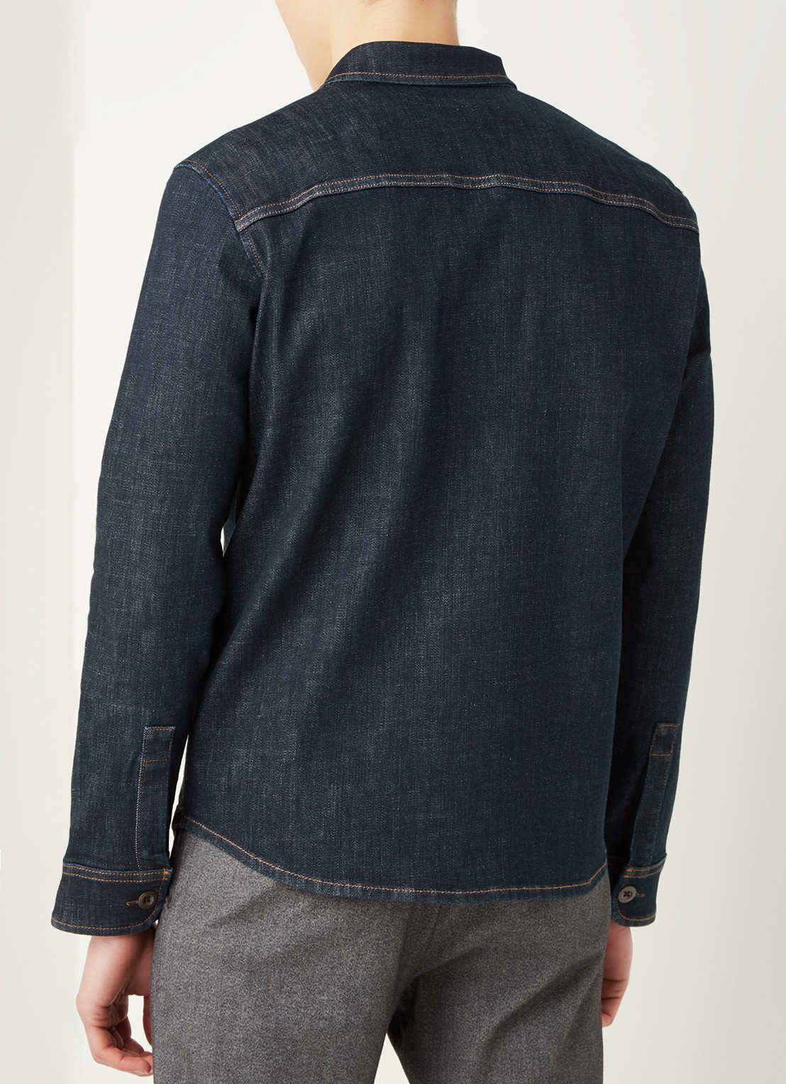 Marc O'Polo Regular fit overshirt van denim - achterkant 4 jeans