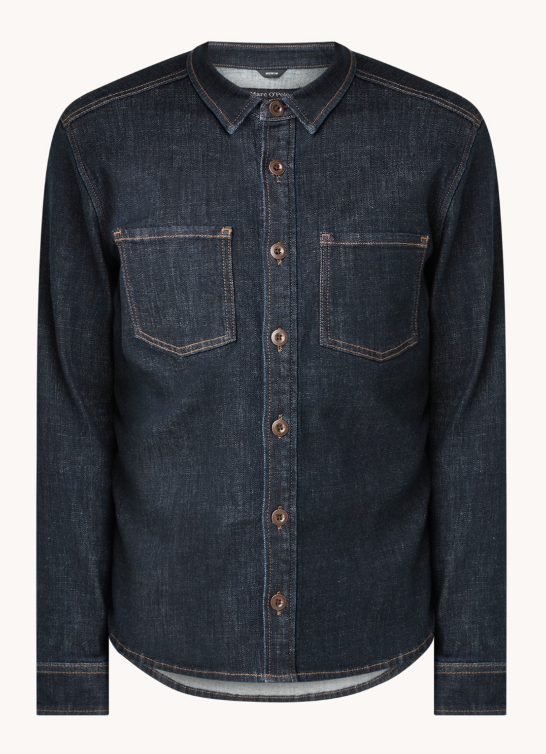 Marc O'Polo Regular fit overshirt van denim - voorkant jeans