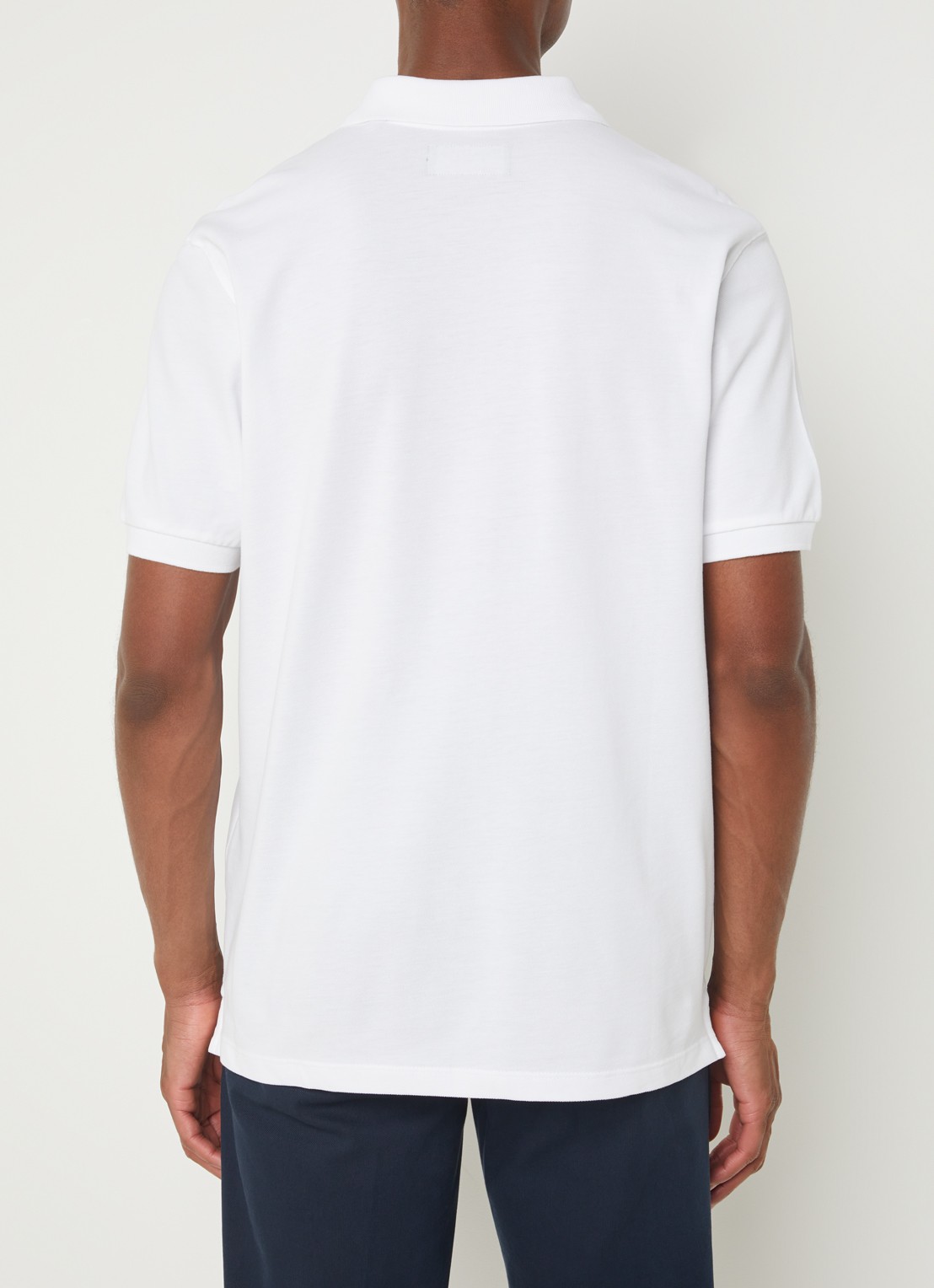 Marc O'Polo Regular fit polo met logoborduring - achterkant wit