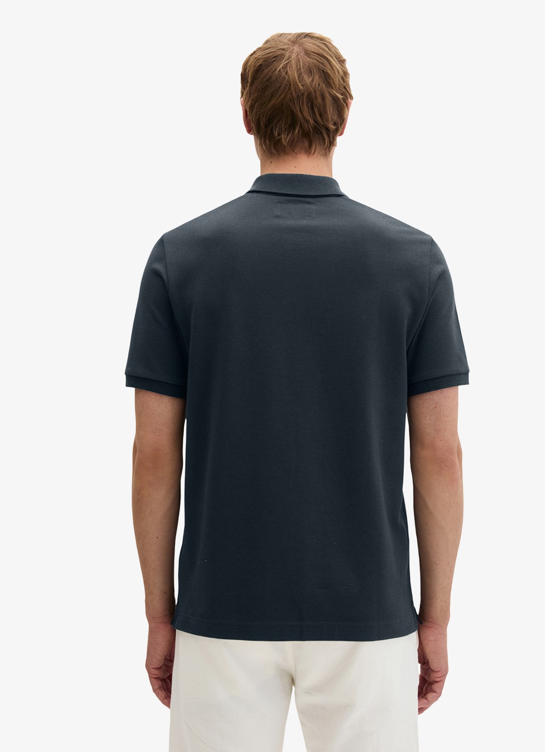 Marc O'Polo Regular fit polo met logoborduring - achterkant 3 dark navy-4131 / blauw