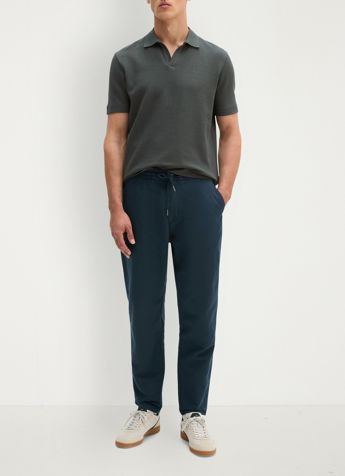 Marc O'Polo Regular fit polo - voorkant 2 donkergrijs